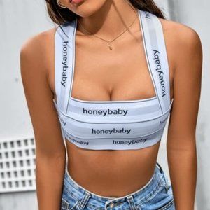 Letter graphic tank top